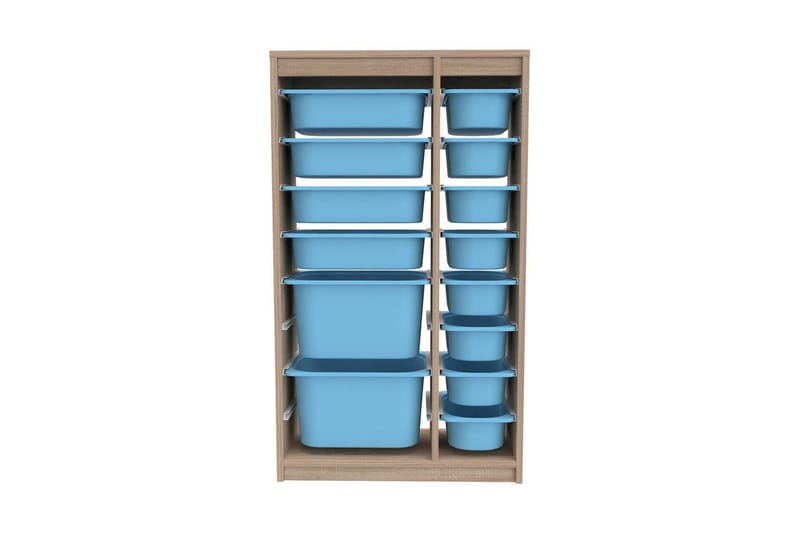 Flerfunktionsskåp Montana (69 x 112.2 x 29.6 cm) Sonomo / Blå - Sonomo / Blå - Förvaring - Småförvaring - Förvaringslåda