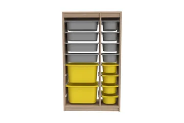 Flerfunktionsskåp Montana (69 x 112.2 x 29.6 cm) Sonomo Grå / Gul