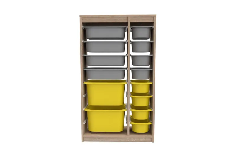 Flerfunktionsskåp Montana (69 x 112.2 x 29.6 cm) Sonomo Grå / Gul - Sonomo Grå / Gul - Förvaring - Småförvaring - Förvaringslåda