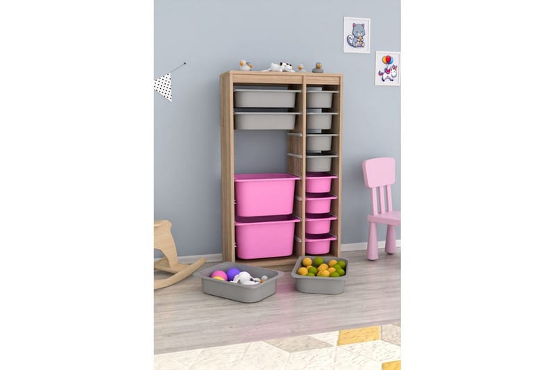 Flerfunktionsskåp Montana (69 x 112.2 x 29.6 cm) Sonomo Grå / Veyaa - Sonomo Grå / Veyaa - Förvaring - Småförvaring - Förvaringslåda