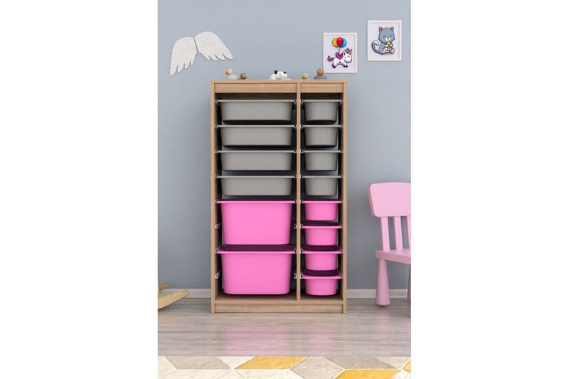 Flerfunktionsskåp Montana (69 x 112.2 x 29.6 cm) Sonomo Grå / Veyaa - Sonomo Grå / Veyaa - Förvaring - Småförvaring - Förvaringslåda