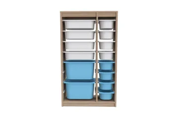 Flerfunktionsskåp Montana (69 x 112.2 x 29.6 cm) Sonomo Vit / Blå