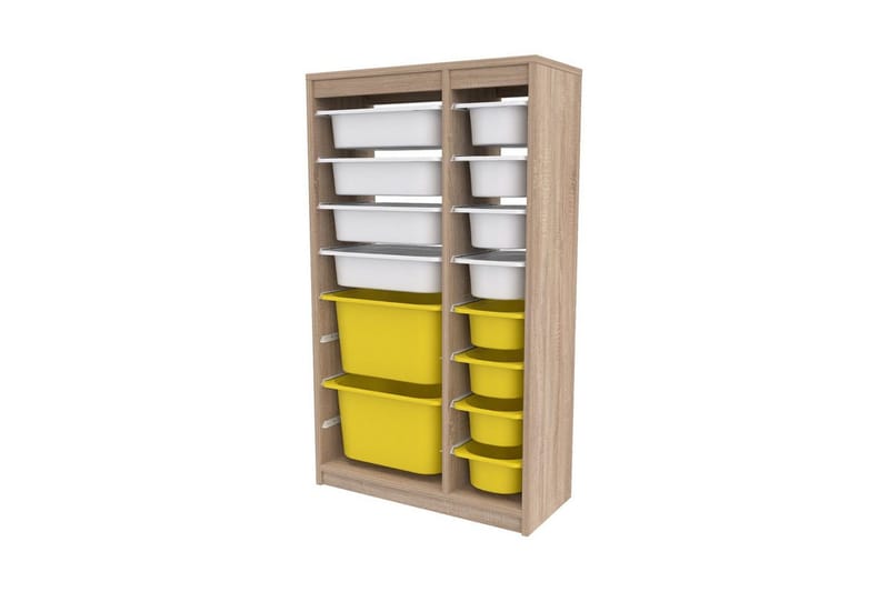 Flerfunktionsskåp Montana (69 x 112.2 x 29.6 cm) Sonomo Vit / Gul - Sonomo Vit / Gul - Förvaring - Småförvaring - Förvaringslåda