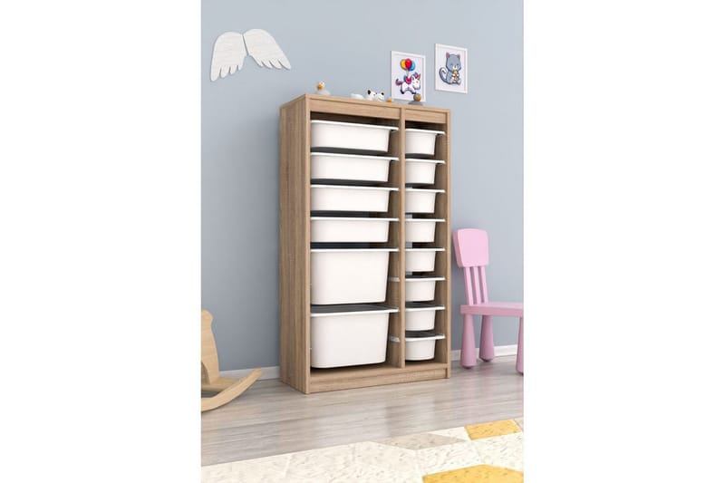 Flerfunktionsskåp Montana (69 x 112.2 x 29.6 cm) Sonomo Vit - Sonomo Vit - Förvaring - Småförvaring - Förvaringslåda