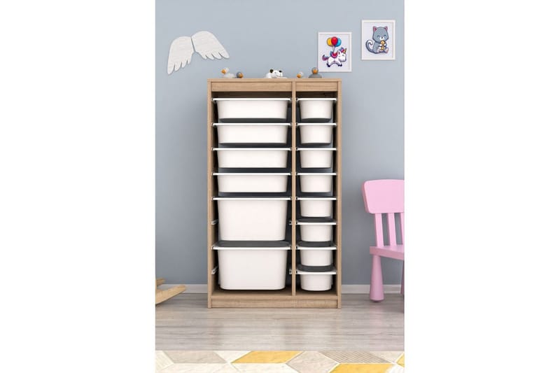 Flerfunktionsskåp Montana (69 x 112.2 x 29.6 cm) Sonomo Vit - Sonomo Vit - Förvaring - Småförvaring - Förvaringslåda