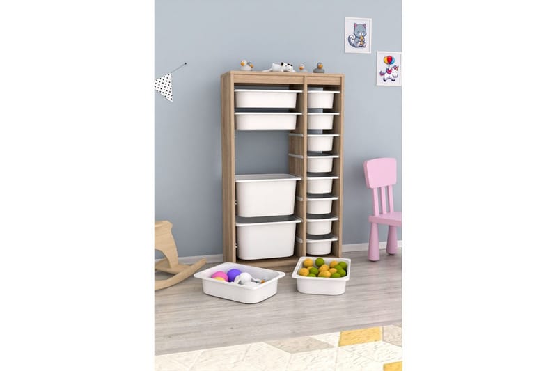 Flerfunktionsskåp Montana (69 x 112.2 x 29.6 cm) Sonomo Vit - Sonomo Vit - Förvaring - Småförvaring - Förvaringslåda