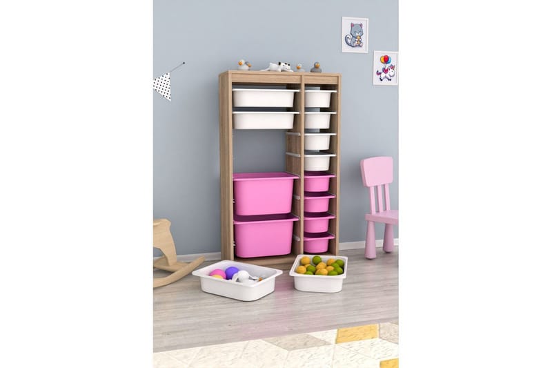 Flerfunktionsskåp Montana (69 x 112.2 x 29.6 cm) Sonomo Vit / Veyaa - Sonomo Vit / Veyaa - Förvaring - Småförvaring - Förvaringslåda