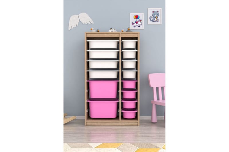 Flerfunktionsskåp Montana (69 x 112.2 x 29.6 cm) Sonomo Vit / Veyaa - Sonomo Vit / Veyaa - Förvaring - Småförvaring - Förvaringslåda