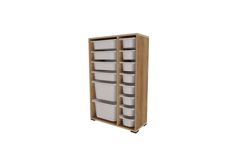 Flerfunktionsskåp Ravielwich (69,5 x 109 x 30 cm) Ek / Vit - Ek / Vit - Förvaring - Småförvaring - Förvaringslåda