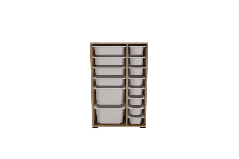 Flerfunktionsskåp Ravielwich (69,5 x 109 x 30 cm) Ek / Vit - Ek / Vit - Förvaring - Småförvaring - Förvaringslåda