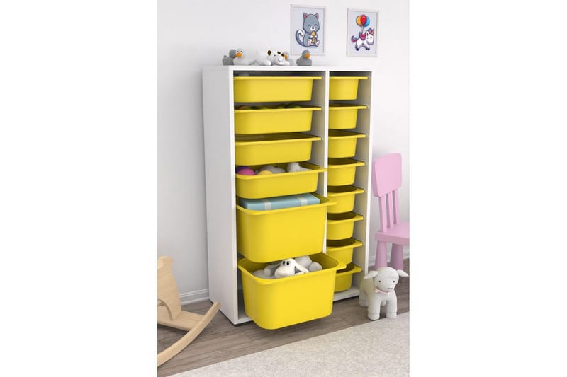 Flerfunktionsskåp Ravielwich (69,5 x 109 x 30 cm) Gul - Gul - Förvaring - Småförvaring - Förvaringslåda