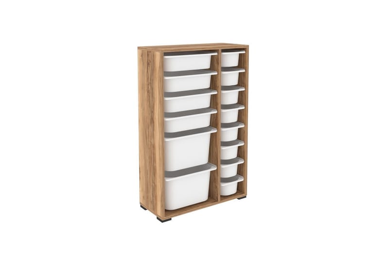 Flerfunktionsskåp Ravielwich (69,5 x 109 x 30 cm) Valnöt / Vit - Valnöt / Vit - Förvaring - Småförvaring - Förvaringslåda