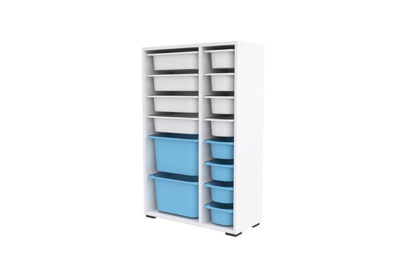 Flerfunktionsskåp Ravielwich (69,5 x 109 x 30 cm) Vit / Blå, Vit / Blå