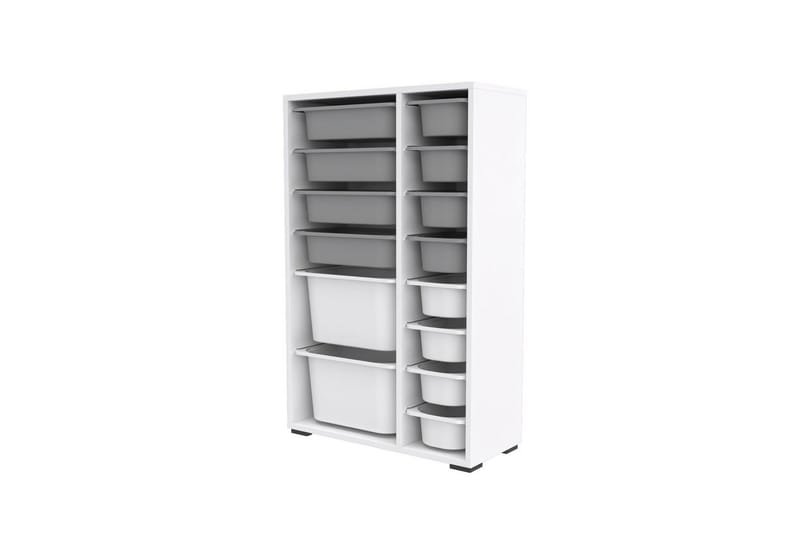 Flerfunktionsskåp Ravielwich (69,5 x 109 x 30 cm) Vit / Grå - Vit / Grå - Förvaring - Småförvaring - Förvaringslåda