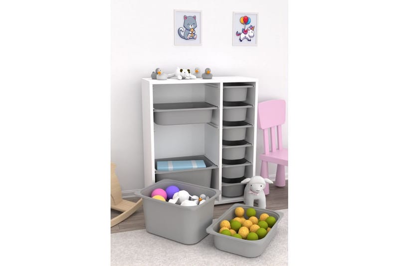 Flerfunktionsskåp Sosan K6U Grå - Grå - Förvaring - Småförvaring - Förvaringslåda