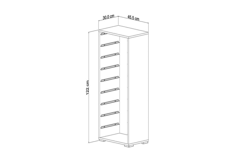 Flerfunktionsskåp Stribor Vit / Blå - Vit / Blå - Förvaring - Småförvaring - Förvaringslåda