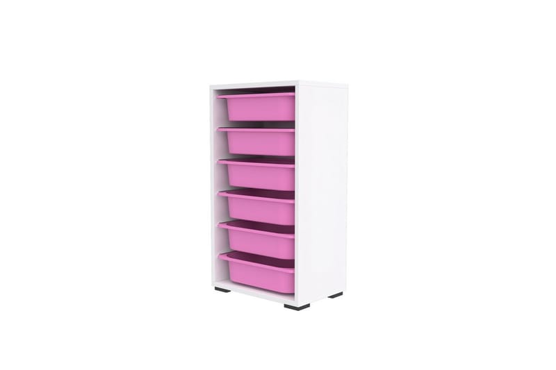 Kelix Förvaringslådor 45,5 cm - Vit/Rosa - Förvaring - Småförvaring - Förvaringslåda