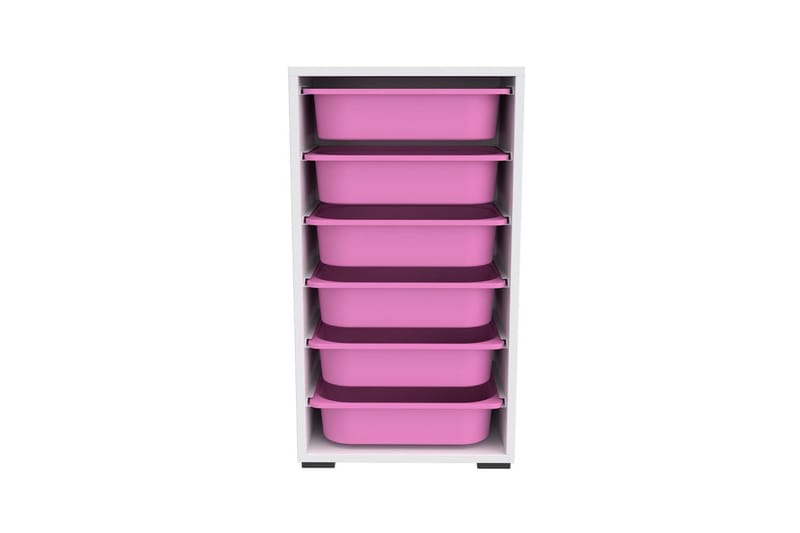 Kelix Förvaringslådor 45,5 cm - Vit/Rosa - Förvaring - Småförvaring - Förvaringslåda