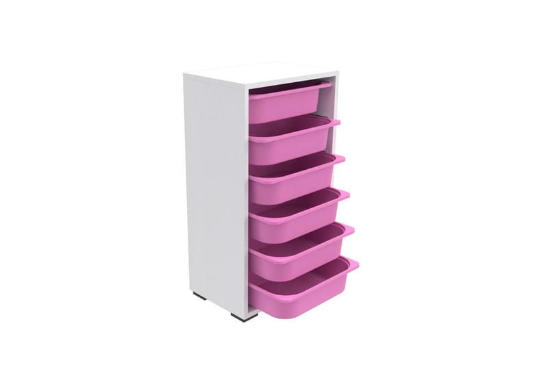 Kelix Förvaringslådor 45,5 cm - Vit/Rosa - Förvaring - Småförvaring - Förvaringslåda