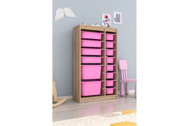 Montana Förvaringslådor 69 cm - Natur/Rosa - Förvaring - Småförvaring - Förvaringslåda