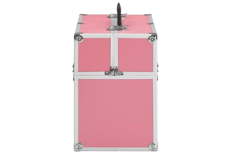 Sminklåda 37x24x35 cm rosa aluminium - Rosa - Småförvaring