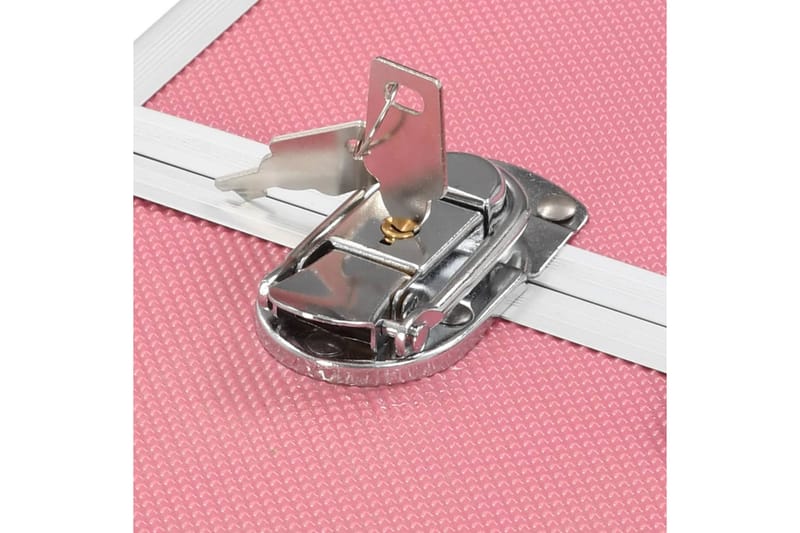 Sminklåda 37x24x35 cm rosa aluminium - Rosa - Förvaring - Småförvaring