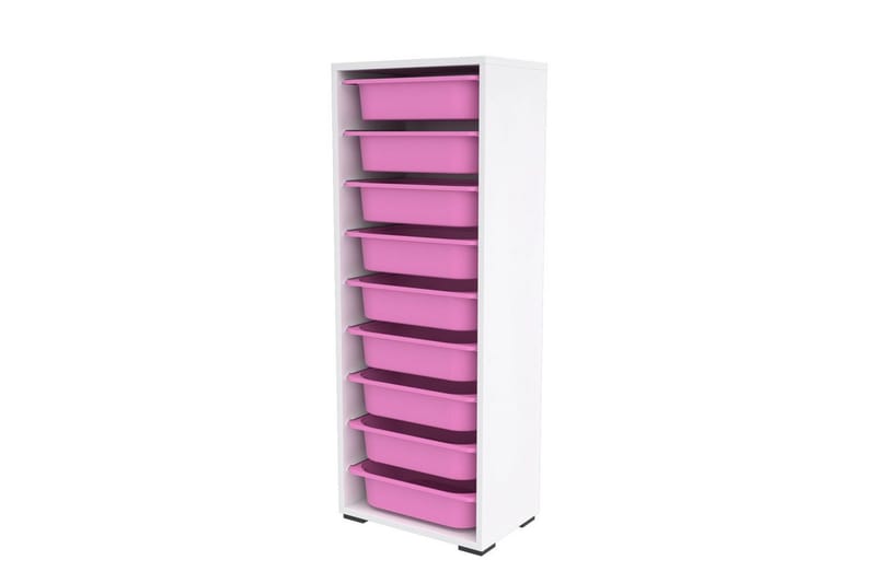 Stribor Förvaringslådor 45,5 cm - Vit/Rosa - Förvaring - Småförvaring - Förvaringslåda