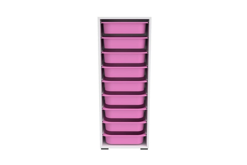Stribor Förvaringslådor 45,5 cm - Vit/Rosa - Förvaring - Småförvaring - Förvaringslåda