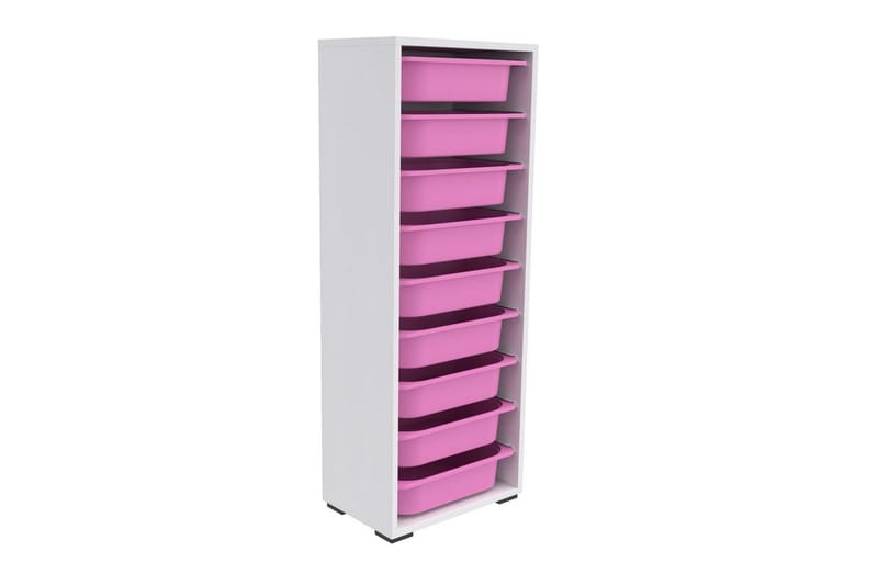 Stribor Förvaringslådor 45,5 cm - Vit/Rosa - Förvaring - Småförvaring - Förvaringslåda
