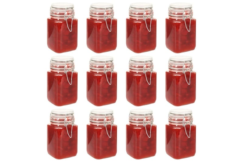 Syltburkar i glas med lock 12 st 260 ml - Transparent - Förvaringsburk - Småförvaring - Flaskor & burkar