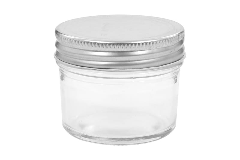 Syltburkar i glas med silvriga lock 24 st 110 ml - Silver - Förvaring - Småförvaring - Förvaringsburk