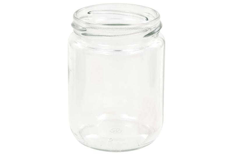 Syltburkar i glas med vita och röda lock 96 st 230 ml - Röd - Förvaring - Småförvaring - Förvaringsburk