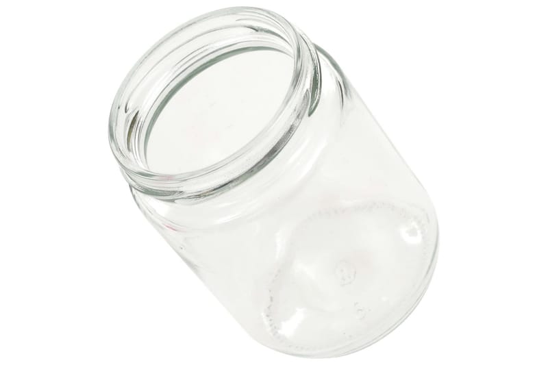 Syltburkar i glas med vita och röda lock 96 st 230 ml - Röd - Förvaring - Småförvaring - Förvaringsburk