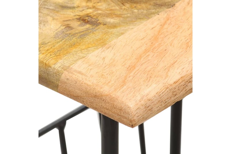 Tidningsställ 40x30x50 cm massivt mangoträ och stål - Svart - Förvaring - Småförvaring