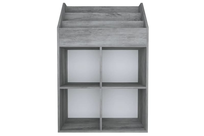Tidningsställ för barn betonggrå 71x30x114 cm spånskiva - Betonggrå - Förvaring - Småförvaring