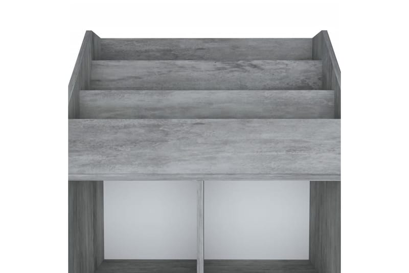 Tidningsställ för barn betonggrå 71x30x114 cm spånskiva - Betonggrå - Förvaring - Småförvaring
