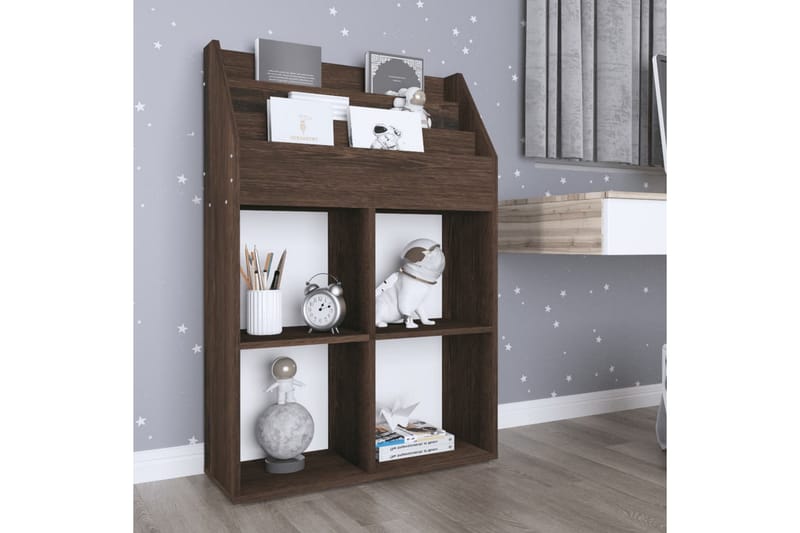 Tidningsställ för barn rökig ek 71x30x114 cm spånskiva - Rökig ek - Förvaring - Småförvaring