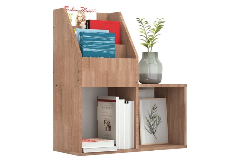 Tidningsställ för barn sonoma-ek 71x30x78,5 cm spånskiva - Ek - Förvaring - Småförvaring