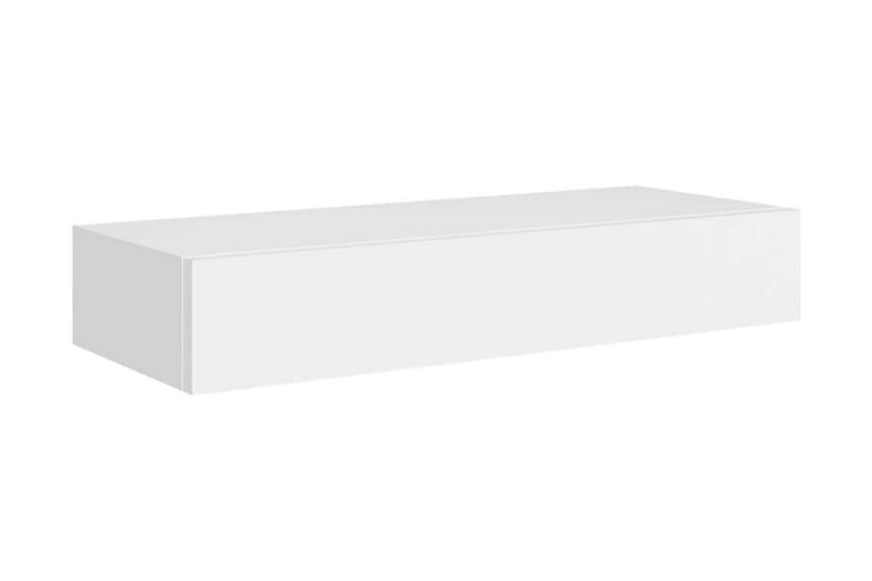 Väggmonterad låda 2 st vit 60x23,5x10 cm MDF - Vit - Förvaringslåda