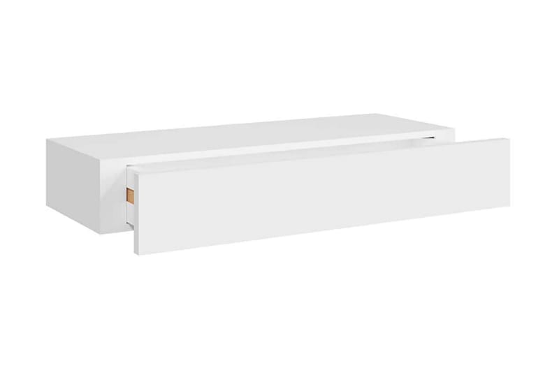 Väggmonterad låda 2 st vit 60x23,5x10 cm MDF - Vit - Förvaringslåda