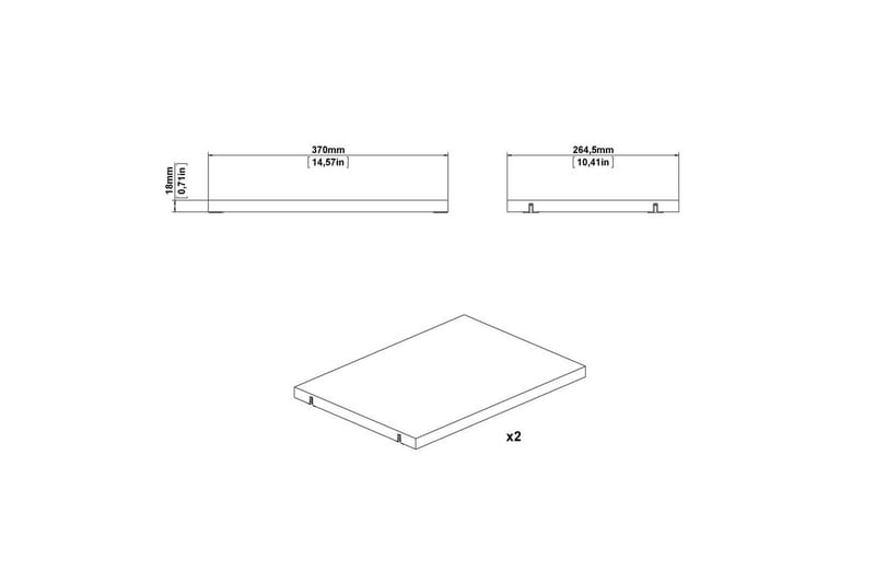 Trysil Hyllplan 37 cm - Brun - Förvaring - Hylla
