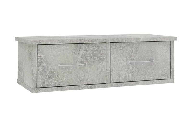 Väggmonterade lådor betonggrå 60x26x18,5 cm spånskiva - Betonggrå - Väggförvaring