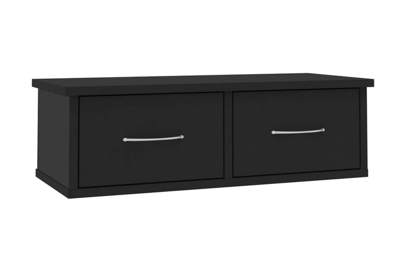 Väggmonterade lådor svart 60x26x18,5 cm spånskiva - Svart - Förvaring - Väggförvaring