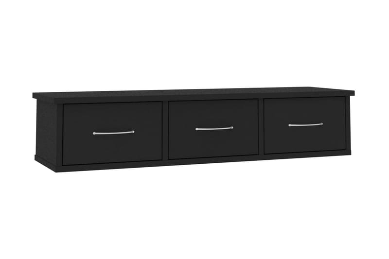 Väggmonterade lådor svart 88x26x18,5 cm spånskiva - Svart - Förvaring - Väggförvaring