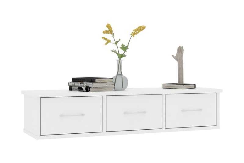 Väggmonterade lådor vit 88x26x18,5 cm spånskiva - Vit - Förvaring - Väggförvaring