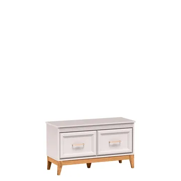 Zeylor Skoskåp 92 cm - beige med naturek och guld-kopparfärgade detaljer - Förvaring - Hallförvaring
