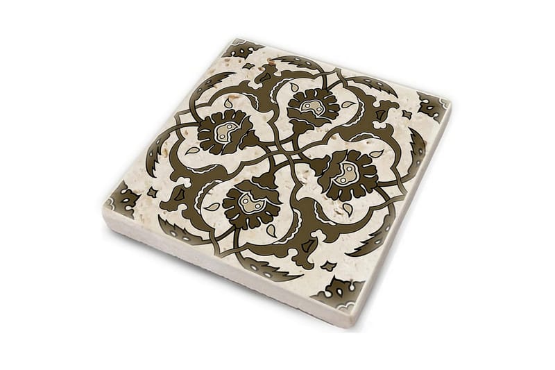 Glasunderlägg 4-pack - Brun/Beige - Inredning - Bordsdekoration - Glasunderlägg