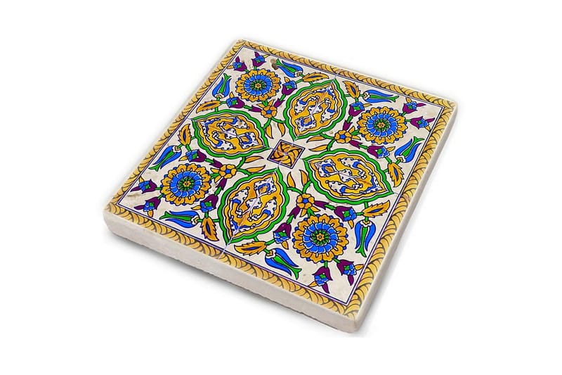 Glasunderlägg 4-pack - Grön/Blå/Gul - Inredning - Bordsdekoration - Glasunderlägg