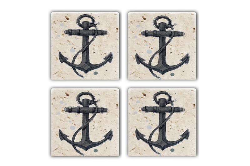 Glasunderlägg 4-pack, Flerfärgad