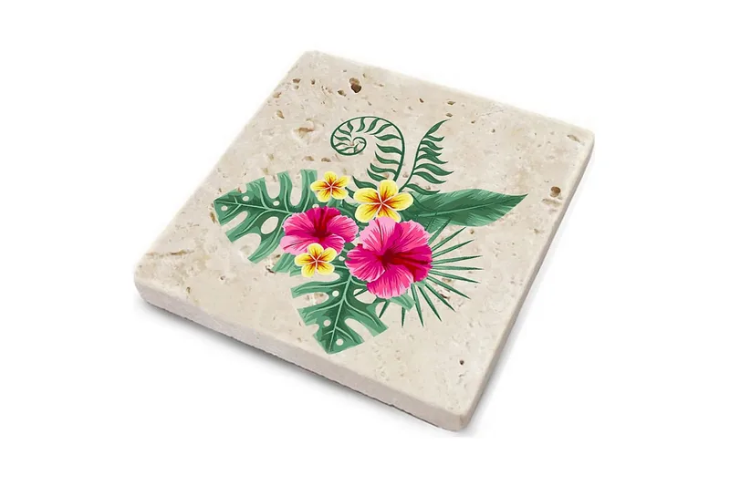 Glasunderlägg 4-pack - Flerfärgad - Inredning - Bordsdekoration - Glasunderlägg